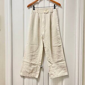 OAK + FORT Wide Leg Pants Cream – Size S